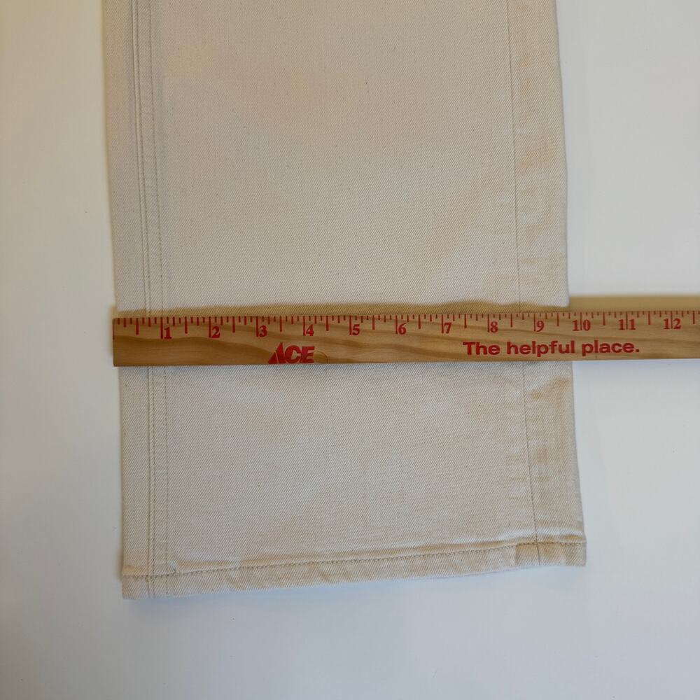 AYR‎ The Secret Sauce Straight Leg Pants Size 30 Cream Jeans Off White Denim EUC - Picture 10 of 16